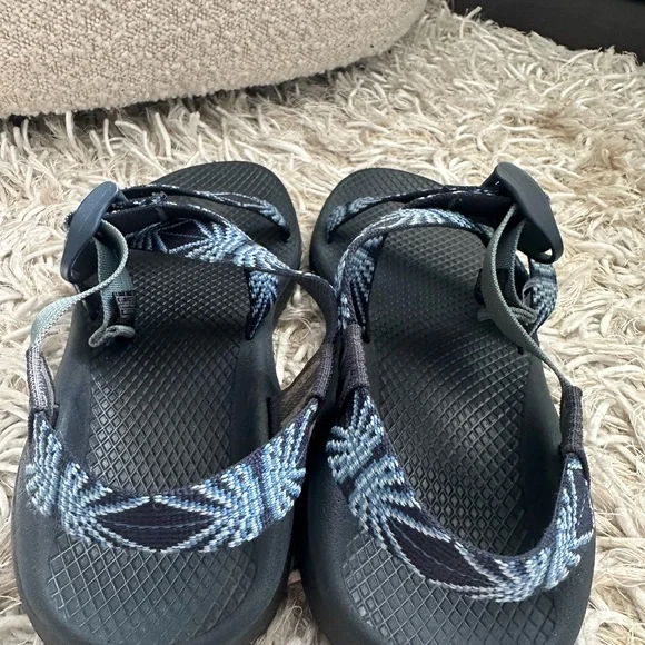 Chaco Black and Patterned Blue Sandals - Picture 2 of 5